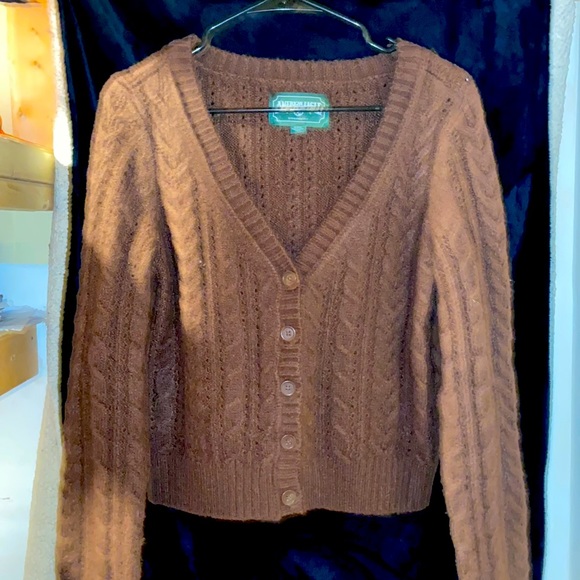American Eagle Outfitters Tops - American eagle chocolate brown cardigan